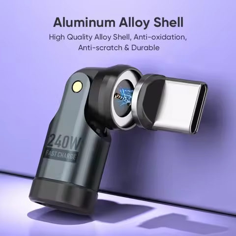 PD 240W Fast Charging Adapter 9pin Magnetic OTG Adapter Type C Female to Type C IOS Micro USB Male C