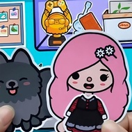 Paper Doll Girl and Dogs Blue House/หนังสือเงียบทำมือทำเอง~บทช่วยสอน