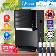 Midea Tabletop Water Dispenser Panas Sejuk Hot Normal Cold Model: 1631 or 1635 With 4 Halal Water Fi
