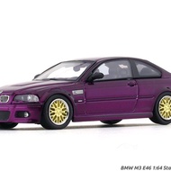STANCE HUNTERS bmw E46 M3 PURPLE BBS WHEELS DIECAST SCALE 64
