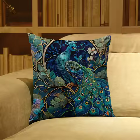 17.72x17.72In Cross Stitch Stamped Pillow Cover Kit Cushion Cross Stitch Creations with Zip for Adul