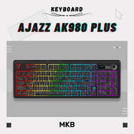 Ajazz AK980 96% Hot-Swappable Programmable RGB Gasket Customizable LCD Screen Full Build Keyboard