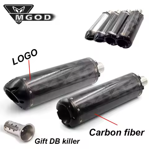 51mm Universal For TWOBrother TWO Brother TwoBro CNC Carbon Fiber Motorcycle Exhaust Pipe Moto Stick