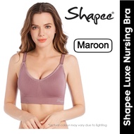 Shapee Luxe Nursing Bra - Premium Soft Fabric with Improved Non-Slip Straps (32B to 42G Cup) S / M /