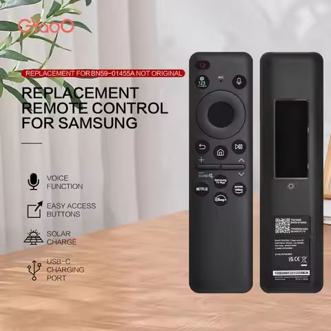New BN59-01455A Solar Voice Remote Suitable for Samsung Smart TV NEO QLED Crystal UHD OLED Compatibl