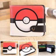Q版卡通动漫角色学生儿童短款折叠PU钱包 拉链2折零钱包 宝可梦/鬼灭之刃/地缚少年/从零开始的异世界/刀剑神域/夏目友人胖太Cute Version Cartoon Anime Character 
