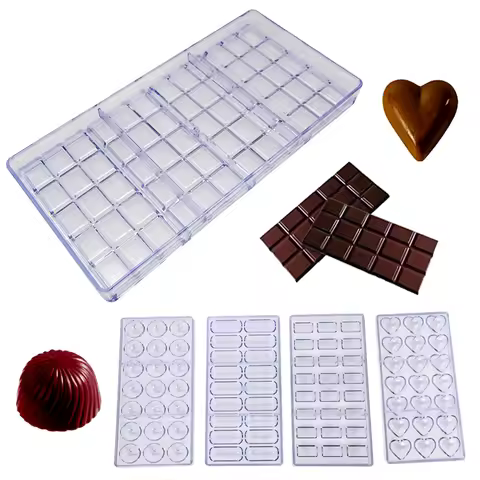3D Chocolate Mold Baking Polycarbonate Chocolate Molds Confectionery Candy Form Mould Baking Pastry 