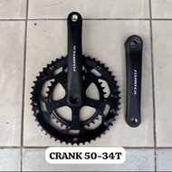 DOUBLE SPEED BICYCLE CRANK SET 50 - 34T ARM 170 MM RUBICK