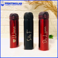Customize Bottle with  Laser Engraving Flask 7 Colours 500ML Thermos Bottle Double-Layer Stainless S