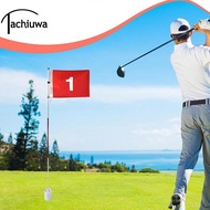 tachiuwa Golf Putting Green Flag and Hole Cup, 3 Section Golfing Practice Putt Training