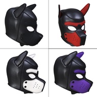 2025Halloween Latex Hood Mask Leather Head Hood Sexy Black Cosplay Mask for Women Men Party Role Gam