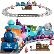 Toddler Train Set, Magnetic Train Toy, Electric Train Set Over 3 Years Old, with Train Track Accesso