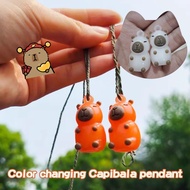 Creative Capybara Color Changing Pendant Funny UV Color Change Hanging Car Interior Ornament