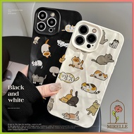 Serasi untuk iphone 14 Pro Max 12 13 15 11 Pro Max Kucing Kartun Pelbagai Pose Casing 7 8 Plus xr xs
