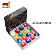 [LAHOMIA] 16x Small Pool Ball Set Mini Billiard Balls, Small Pool Table Accessories Full Set for Pla