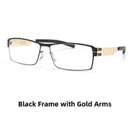 【SPOT EXPRESS】 Mens Wide Frame Glasses Full Frame No Screw Near-Sighted Big Face Business Black Fram