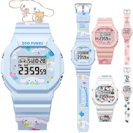 Sanrio Kids Smart Digital Wrist Sports Watch for Ladies Women Watch Waterproof Water Proof Hello Kitty My Melody Cinnamoroll Original Bracelet Watch with Alarm Clock