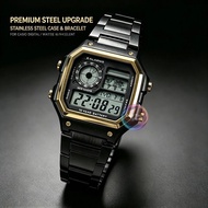 AE1200 New Stainless Steel Mod Kit For Casio AE-1200 AE1300 Black Gold Black Rose Metal Watch Case S