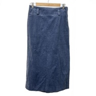 Ebure Skirt gray Corduroy blue Women Long Direct from Japan Secondhand