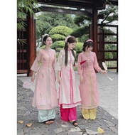 3 mau áo dài cách tân xẻ tà xinh - Áo Dài Đan Linh