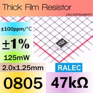 47k 0805 ±1% SMD Thick Resistor 47k 4702 RTT054702FTP RALEC