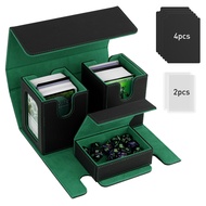 Moko MTG Deck Box MTG Commander Card Deck Box with Commander Display & Dice Tray Fits 400+ Unsleeved
