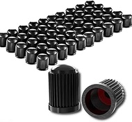 CKAuto 50 Pack Tire Valve Caps, Plastic Valve Stem Caps with O Rubber Seal, Universal Stem Covers fo