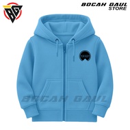 Jaket Sweater Hoodie Zipper anak usia 4-13thn laki-laki perempuan Motif Sablon KAWS Bahan Katun Fle