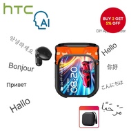 HTC NE20 Earphones Bluetooth 6.0 AI Headphones Live Translation Smart LED Screen HiFi Sound Quality 