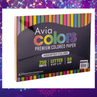 COLORED PAPER/AVIA NEON COLOR/ASSORTED/250SHEETS/LONG/SHORT