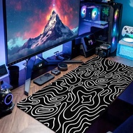 Strata Liquid Stains Black Mouse Pad 60x120 Topographic Big Mousepad Company Gamer Rug Deskmat Deskp