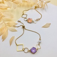 生日禮物/送禮【DIY材料包】B3.水晶框串手鍊|可選色(含教學影片)