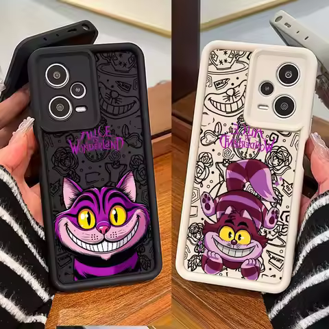 A-Alice in Wonderland sCheshire cat For Xiaomi 17 15 15T 14 14T POCO X8 X7 X6 M8 M7 M6 F8 F7 Pro Eye