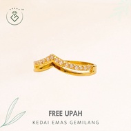 [Kedai Emas Gemilang] 2002995 Stone Gold Ring (15) (2.33G) [916 Gold]