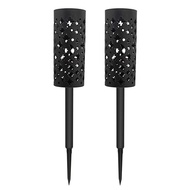 Fortune home 2Pcs Cemetery Vase with Long Spike Stake Large Drainage Holes Easy to Install Hollow De