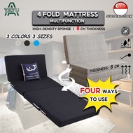 YAYU Foldable Mattress Foldable Bed Single Mattress And Queen Thickened Sponge / 4 Fold / 8cm Thick Floor Tatami Mattress Sleeping Mat