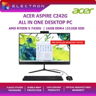 Acer Aspire C242G-57430F 23.8" FHD All-In-One Desktop PC( R5 7430U, 16GB, 512GB SSD, ATI, W11P)