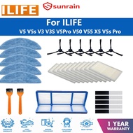 New ILife V5 V5s V3 V3S V5Pro V50 V55 X5 V5s Pro Accessories Side Brush Primary Dust Filter Mop HEPA