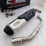Knalpot Standar racing Creed Exhaust inlet 38/50mm 100% ORI Ngebas Adem for Nmax old new Aerox 155/p