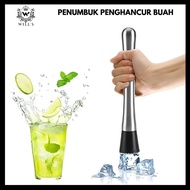 HITAM Kitchenware Stainless Bar Muddler BLACK COLOR Cocktail Punch Fruit Mojito Crusher Can Mash Mea