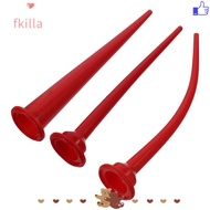 FKILLA Caulking Nozzle, Red 300mm/11.8in Structural Adhesive Nozzle, Lengthening Curved Caulking Noz