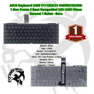 ASUS U43S V Laptop Keyboard111362CS1 04GN031KUS00-1 Non Frame Black 2 Bolts Compatible U33 U43S 1 Mo