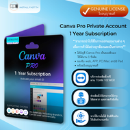 Canva PRO Private Account แบบรายปี สำหรับใช้งานส่วนตัว ด้วยอีเมลของคุณเอง ปลดล็อกทุกฟังก์ชัน Pro ครบ