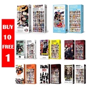 ANIME Postcard Sticker DEMON SLAYER AOT GENSHIN BLUE LOCK JUJUTSU SPY FAMILY ONE PIECE NARUTO Chains