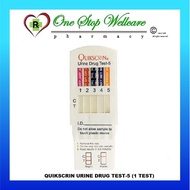QUIKSCRIN URINE DRUG TEST-5 (1 TEST) (EXP:08/2026)