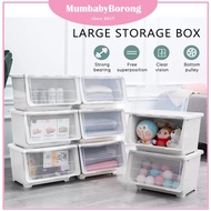 MB Elianware 1Pc Stack Box Drawer with Roller Kitchen Home Living Toy Storage Box Organizer (32L)