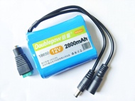 12V (Suitable for 12V Device) 2800mAH Rechargeable Li-ion Battery Pack - IC & BMS [Safety]