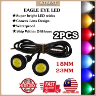 2PCS COB Eagle Eye LED Light 18MM/23MM Projector Lens Waterproof Car Motorcycle Angle Eye Modified A