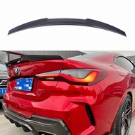 For BMW 4 Series G22 430i G82 M4 2021-2022 Black/Carbon Fiber G82 Car Rear Trunk Spoiler Lip Boot Wi