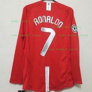 2007/08 Manchester United Soccer Jersey RONALDO ROONEY UCL 2007 2008 Adult long  Short Sleeves Footb